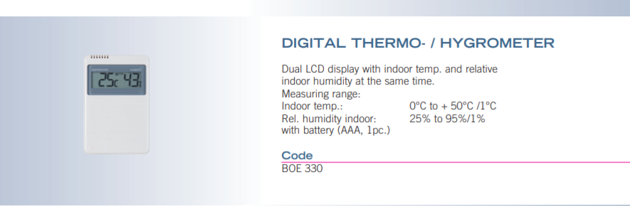 數字溫濕度計